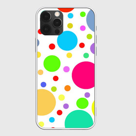 Чехол для iPhone 12 Pro с принтом Polka dot в Тюмени, силикон | область печати: задняя сторона чехла, без боковых панелей | Тематика изображения на принте: dotted | в горошек | зелёный | красный | разноцветный | синий | узор