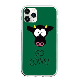 Чехол для iPhone 11 Pro матовый с принтом Go Cows в Тюмени, Силикон |  | cow | south park | sport | коровы | мульт | мультфильм | спорт | южный парк