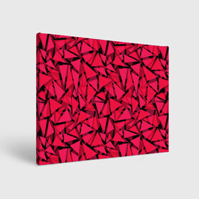 Холст прямоугольный с принтом Красно-черный полигональный в Тюмени, 100% ПВХ |  | абстрактный | алый | геометрический | детский | красный | молодежный | современный | текстура | треугольники | узор
