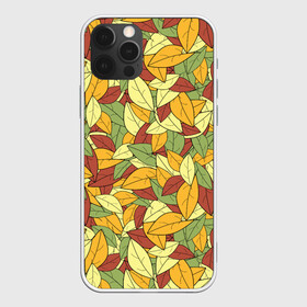 Чехол для iPhone 12 Pro Max с принтом Яркие осенние листья в Тюмени, Силикон |  | желтые | зеленые | золотая | красные | листья | осенний | осень | яркие