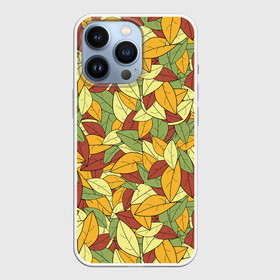 Чехол для iPhone 13 Pro с принтом Яркие осенние листья в Тюмени,  |  | желтые | зеленые | золотая | красные | листья | осенний | осень | яркие