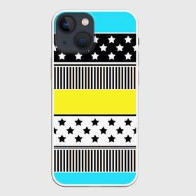 Чехол для iPhone 13 mini с принтом Неоновый яркий полосатый узор в Тюмени,  |  | звезды | комбинированный узор | лоскуты | неон | неоновый | полосатый узор | пэчворк | яркий принт