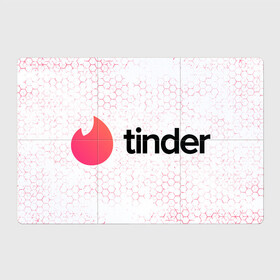 Магнитный плакат 3Х2 с принтом Tinder - Honeycomb в Тюмени, Полимерный материал с магнитным слоем | 6 деталей размером 9*9 см | app | application | fire | logo | symbol | tinder | знакомства | лого | любовь | огонек | приложение | символ | соты | тиндер