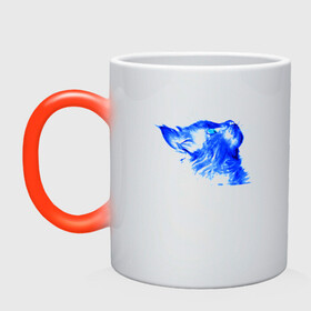 Кружка хамелеон с принтом Blue Cat в Тюмени, керамика | меняет цвет при нагревании, емкость 330 мл | animal | cat | cute | kitty | meow | друг | животные | киска | кися | китти | кот | котенок | котик | котэ | кошечка | кошка | мур | мяу | питомец