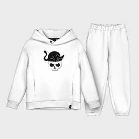 Детский костюм хлопок Oversize с принтом Skull Cat в Тюмени,  |  | animal | cat | cute | kitty | meow | друг | животные | киска | кися | китти | кот | котенок | котик | котэ | кошечка | кошка | мур | мяу | питомец | скелет | череп