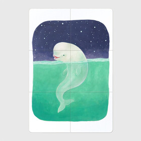 Магнитный плакат 2Х3 с принтом Белуха в Тюмени, Полимерный материал с магнитным слоем | 6 деталей размером 9*9 см | арт | белуха | звезда | звёзды | море | ночное небо | ночь | океан | природа | рисунок