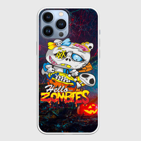 Чехол для iPhone 13 Pro Max с принтом Hello Zombies в Тюмени,  |  | hello kitty | hello zombies | зомбак | зомби | китти | ужасы | хеллоуин | хэллоуин