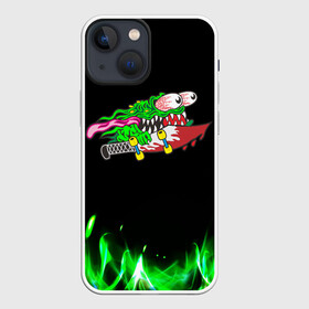 Чехол для iPhone 13 mini с принтом Лизун на скейте в Тюмени,  |  | skate | лизун | призрак | скейт | скейтборд | скейтинг | сопля