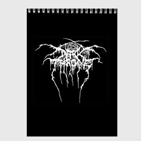 Скетчбук с принтом Darkthrone в Тюмени, 100% бумага
 | 48 листов, плотность листов — 100 г/м2, плотность картонной обложки — 250 г/м2. Листы скреплены сверху удобной пружинной спиралью | darkthrone | metal | rock | блэк метал | дарктрон | метал | рок | темный трон