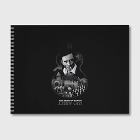 Альбом для рисования с принтом JOHNNY CASH в Тюмени, 100% бумага
 | матовая бумага, плотность 200 мг. | black | blues | cash | dark | guitar | johnny | man | rock | usa | блюз | гитара | джони | джонни | кэш | музыка | разное | рок | сша | человек | черный