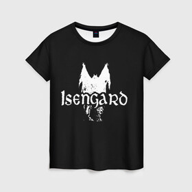Женская футболка 3D с принтом Isengard в Тюмени, 100% полиэфир ( синтетическое хлопкоподобное полотно) | прямой крой, круглый вырез горловины, длина до линии бедер | Тематика изображения на принте: isengard | metal | rock | блэк метал | исенгард | метал | рок