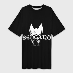 Платье-футболка 3D с принтом Isengard в Тюмени,  |  | Тематика изображения на принте: isengard | metal | rock | блэк метал | исенгард | метал | рок