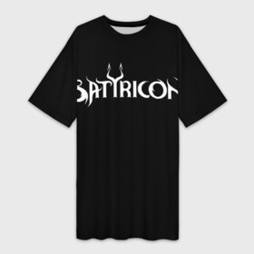 Платье-футболка 3D с принтом Satyricon | Сатирикон в Тюмени,  |  | black metal | metal | rock | satyricon | блэк метал | метал | рок | сатирикон