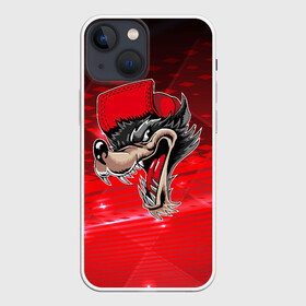 Чехол для iPhone 13 mini с принтом Волк в бейсболке в Тюмени,  |  | wolf | волки | клыки | серый волк | хищник