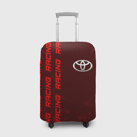 Чехол для чемодана 3D с принтом Тойота - Pro Racing (Паттерн) в Тюмени, 86% полиэфир, 14% спандекс | двустороннее нанесение принта, прорези для ручек и колес | auto | camry | corolla | cruiser | land | logo | moto | pro | racing | rav | supra | toyota | авенсис | авто | автомобиль | камри | королла | крузер | ленд | лого | логотип | логотипы | марка | мото | паттерн | рав | символ | тойота | шильдик