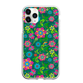 Чехол для iPhone 11 Pro матовый с принтом Поле разноцветных цветков в Тюмени, Силикон |  | красивые цветы | мозаика | мозаика из цветов | природа | узоры | узоры из цветов | цветочки | цветочная | цветы | цветы арт