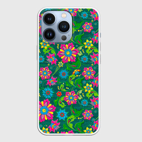 Чехол для iPhone 13 Pro с принтом Поле разноцветных цветков в Тюмени,  |  | Тематика изображения на принте: красивые цветы | мозаика | мозаика из цветов | природа | узоры | узоры из цветов | цветочки | цветочная | цветы | цветы арт