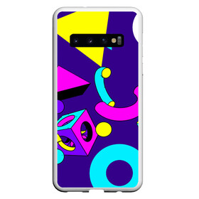 Чехол для Samsung Galaxy S10 с принтом Геометрические фигуры в Тюмени, Силикон | Область печати: задняя сторона чехла, без боковых панелей | геометрический | красочный | мода | разноцветные 90 е | стиль | структура | текстура | ткань | узор | фон | цвет