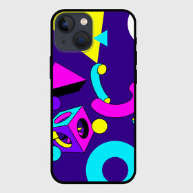 Чехол для iPhone 13 mini с принтом Геометрические фигуры в Тюмени,  |  | Тематика изображения на принте: геометрический | красочный | мода | разноцветные 90 е | стиль | структура | текстура | ткань | узор | фон | цвет
