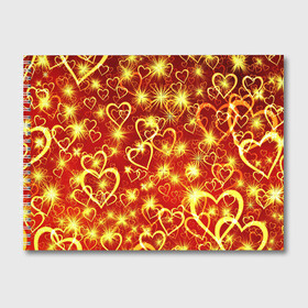 Альбом для рисования с принтом Любовный взрыв в Тюмени, 100% бумага
 | матовая бумага, плотность 200 мг. | Тематика изображения на принте: любовь | салют | сердечки | сердца | сердце | фейверк