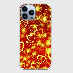 Чехол для iPhone 13 Pro Max с принтом Любовный взрыв в Тюмени,  |  | любовь | салют | сердечки | сердца | сердце | фейверк