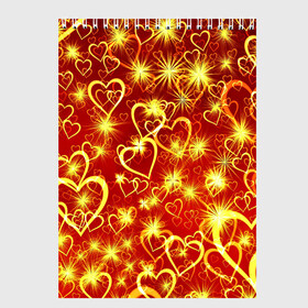 Скетчбук с принтом Любовный взрыв в Тюмени, 100% бумага
 | 48 листов, плотность листов — 100 г/м2, плотность картонной обложки — 250 г/м2. Листы скреплены сверху удобной пружинной спиралью | любовь | салют | сердечки | сердца | сердце | фейверк