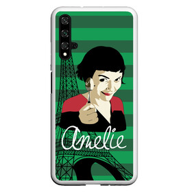 Чехол для Honor 20 с принтом Amelie в Тюмени, Силикон | Область печати: задняя сторона чехла, без боковых панелей | amelie | eiffel tower | french comedy | holding a spoon | paris | the fabulous destiny of amelie poulain | амели | держит ложку | комедия | невероятная судьба амели пулен | париж | романтическая | французская | эйфелева башня