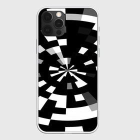 Чехол для iPhone 12 Pro Max с принтом Черно-белый фон иллюзии в Тюмени, Силикон |  | абстрактный | геометрический | дизайн | иллюзия | кривая | линии | пиксель | текстура | узор