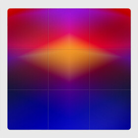 Магнитный плакат 3Х3 с принтом Размытый оранжево-фиолетовый в Тюмени, Полимерный материал с магнитным слоем | 9 деталей размером 9*9 см | Тематика изображения на принте: градиентный | для детей | летний | оранжевый | пламенный | популярный | размытый | разноцветный | современный | фиолетовый | фон