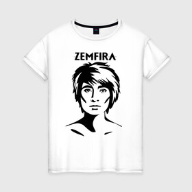 Женская футболка хлопок с принтом ZEMFIRA эскиз портрет в Тюмени, 100% хлопок | прямой крой, круглый вырез горловины, длина до линии бедер, слегка спущенное плечо | group | russian rock | zemfira | zемфира | автор исполнитель | группа | женский | земфира | земфирка | земфирочка | инди рок | композитор | певица | писательница | поп рок | поэтесса | рамазанова | русский рок