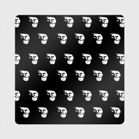 Магнит виниловый Квадрат с принтом Dark trollface в Тюмени, полимерный материал с магнитным слоем | размер 9*9 см, закругленные углы | creepypasta | scary | мем | мрак | троллфейс