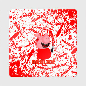 Магнит виниловый Квадрат с принтом Roblox piggy/Свинка Пигги. в Тюмени, полимерный материал с магнитным слоем | размер 9*9 см, закругленные углы | game | roblox | блок | игра | игрушка | лего | персонажи | персонажи из кубиков | роблокс | робот