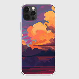 Чехол для iPhone 12 Pro Max с принтом Закат на море в Тюмени, Силикон |  | 8 bit | 8 бит | игры | пейзаж | пиксель арт
