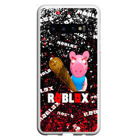 Чехол для Samsung Galaxy S10 с принтом Roblox piggy/Свинка Пигги. в Тюмени, Силикон | Область печати: задняя сторона чехла, без боковых панелей | game | roblox | roblox piggy свинка пигги | блок | игра | игрушка | лего | персонажи | персонажи из кубиков | роблокс | робот
