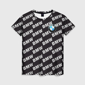 Женская футболка 3D с принтом BMW в Тюмени, 100% полиэфир ( синтетическое хлопкоподобное полотно) | прямой крой, круглый вырез горловины, длина до линии бедер | amg | benz | bmw | logo amg | logo bmw | mercedes | mercedes amg | mercedes benz | бмв | лого бмв | логотип амг | логотип бмв | логотип мерседес | машина | машина бмв | мерседес | мерседес амг | мерседес бенз | мерсэдэс | месед