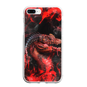 Чехол для iPhone 7Plus/8 Plus матовый с принтом Опасный Динозавр | Red Dino (Z) в Тюмени, Силикон | Область печати: задняя сторона чехла, без боковых панелей | Тематика изображения на принте: dino | dinosauria | red dino | t rex | ti rex | дино | динозавр | красный динозавр | парк юрского | т рекс | ти рекс | хищник | чудовище | юрский период | ящер | ящерица