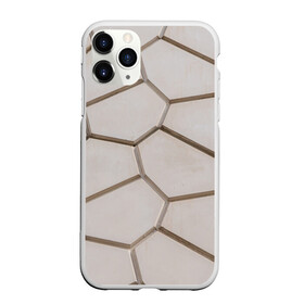 Чехол для iPhone 11 Pro матовый с принтом Ячейки в Тюмени, Силикон |  | Тематика изображения на принте: 3d | бежевый | бетон | плиты | серый | соты | спокойный | структура | текстура | ячеистый