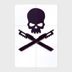 Магнитный плакат 2Х3 с принтом Warhammer Roger в Тюмени, Полимерный материал с магнитным слоем | 6 деталей размером 9*9 см | Тематика изображения на принте: chainsword | jolly roger | pirate | skull | warhammer | вархаммер | пиломеч | пиратский флаг | череп