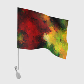 Флаг для автомобиля с принтом Абстрактная мазаика витраж     в Тюмени, 100% полиэстер | Размер: 30*21 см | абстрактный | витраж | желтый | красный | мозаика | разноцветный | современный | соты | текстура