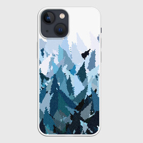 Чехол для iPhone 13 mini с принтом Абстрактная мазаика витраж в Тюмени,  |  | абстрактный | витраж | мозаика | разноцветный | серый | современный | соты | текстура
