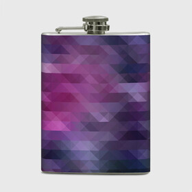Фляга с принтом Фиолетово-бордовый узор  в Тюмени, металлический корпус | емкость 0,22 л, размер 125 х 94 мм. Виниловая наклейка запечатывается полностью | абстрактный | креативный | молодежный | полигональный популярный | современный | текстура | темно фиолетовый | узор