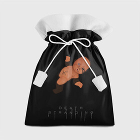 Подарочный 3D мешок с принтом Dead Stranding в Тюмени, 100% полиэстер | Размер: 29*39 см | Тематика изображения на принте: глаза | кукла | мазут | слезы | шов