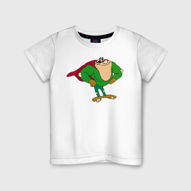 Детская футболка хлопок с принтом Boogerman в Тюмени, 100% хлопок | круглый вырез горловины, полуприлегающий силуэт, длина до линии бедер | Тематика изображения на принте: boogerman | dendy | games | retro | sega | superhero | бугермэн | дэнди | игры | классика | ретро | сега | супергерой