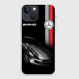 Чехол для iPhone 13 mini с принтом MERCEDES BENZ AMG в Тюмени,  |  | amg | auto | benz | car | cool | dark | germany | logo.star | machine | mercedes | sport | автомобиль | бенц | водитель | германия | логотип | машины | мерин | мерс | мерседес | немец | премиум | спорткар | тачки