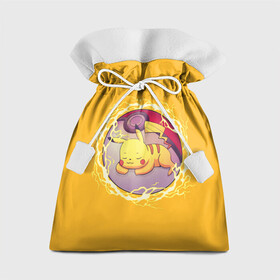 Подарочный 3D мешок с принтом Спящий Пикачу в Тюмени, 100% полиэстер | Размер: 29*39 см | anime | pikachu | pokemon | poket monster | poketmon | аниме | анимэ | карманные монстры | пикачу | покемон