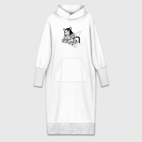 Платье удлиненное хлопок с принтом Нагаторо сан кошечка в Тюмени,  |  | аниме | кошка | нагаторо | неко | садистка | ученица | хаясэ | школьница