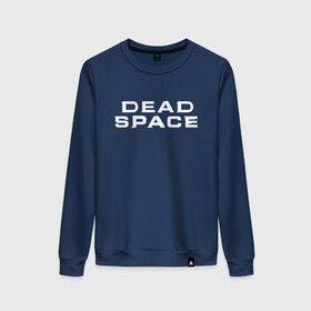 Женский свитшот хлопок с принтом Dead Space в Тюмени, 100% хлопок | прямой крой, круглый вырез, на манжетах и по низу широкая трикотажная резинка  | dead | deadspace | game | games | logo | space | дэд | дэдспейс | знак | космос | лого | мертвый | символ | спейс