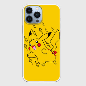 Чехол для iPhone 13 Pro Max с принтом Летящий Пикачу в Тюмени,  |  | Тематика изображения на принте: anime | pikachu | pokemon | poket monster | poketmon | аниме | анимэ | карманные монстры | пикачу | покемон