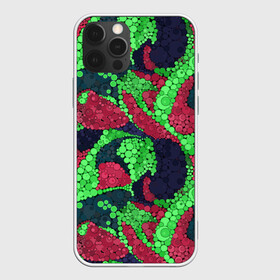 Чехол для iPhone 12 Pro с принтом Абстрактный пуантилизм  в Тюмени, силикон | область печати: задняя сторона чехла, без боковых панелей | абстрактный | в горошек | детский | для детей | зеленый | красный | модный | пуантилизм | разноцветный | современный