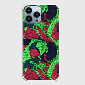 Чехол для iPhone 13 Pro Max с принтом Абстрактный пуантилизм в Тюмени,  |  | Тематика изображения на принте: абстрактный | в горошек | детский | для детей | зеленый | красный | модный | пуантилизм | разноцветный | современный